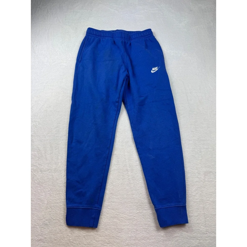 Nike Mens Sportswear Club Fleece Sweatpants Royal Blue Joggers Size Medium